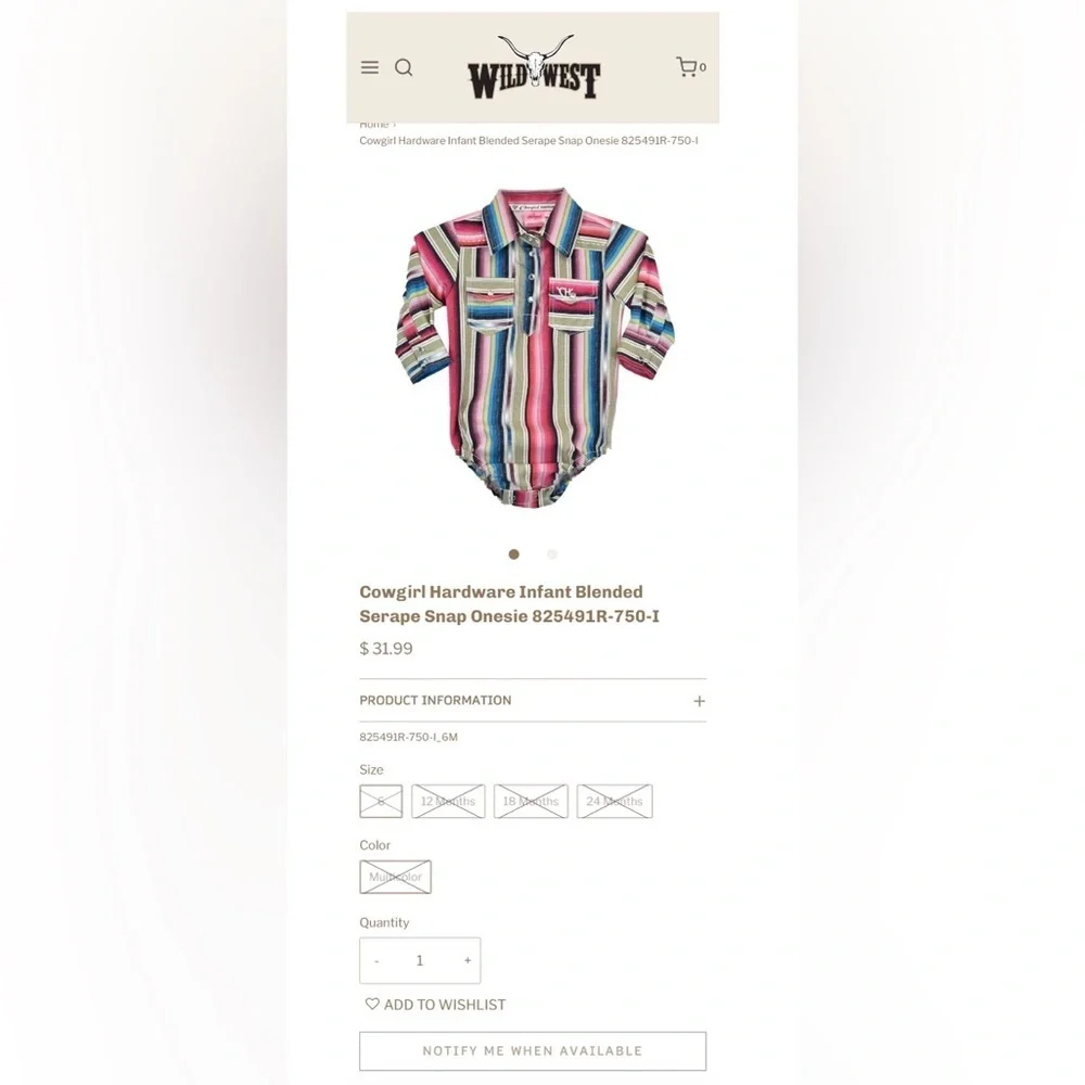 Baby girls Cowgirl Hardware size 12 months